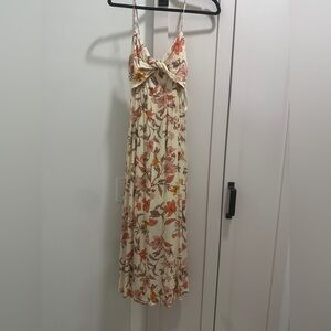 Petal & Pup Cream and Orange Floral Maxi Dress